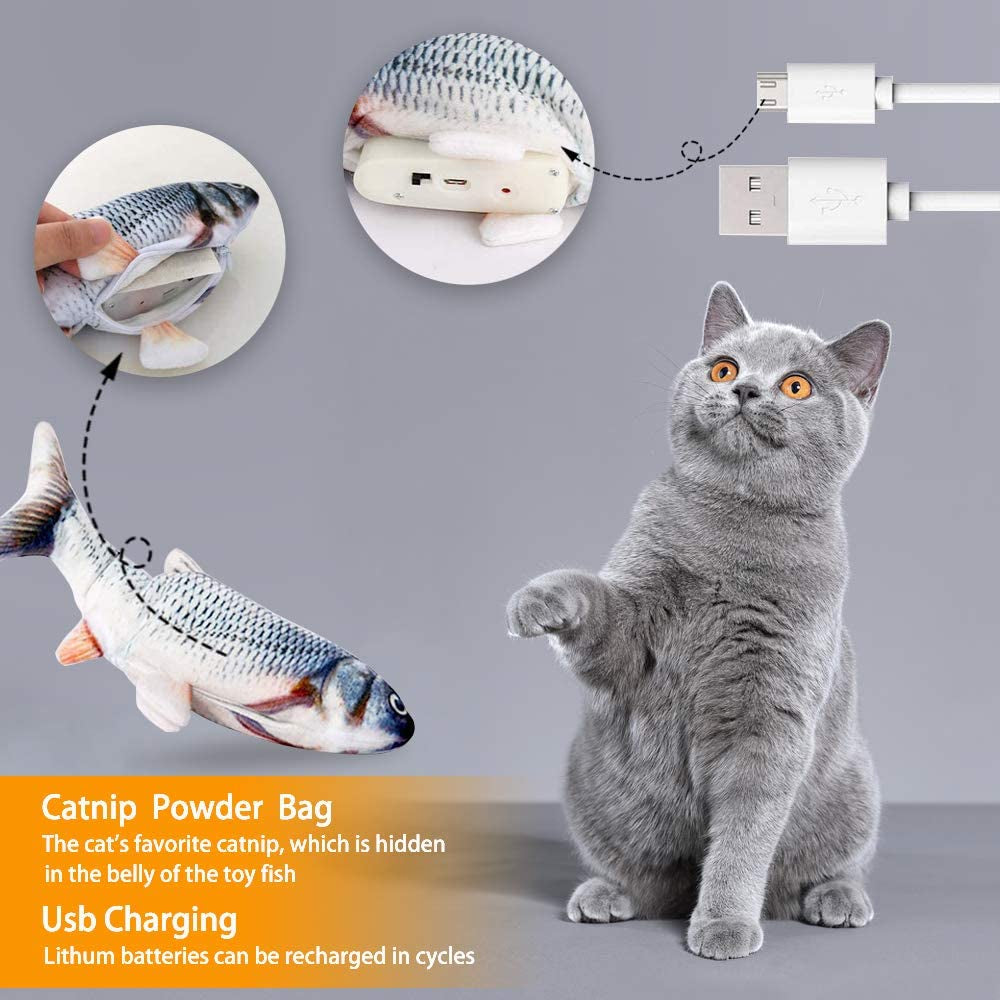 Floppy Fish Cat Toy, Cat Toys for Indoor Cats with Catnip, Interactive Cat Toy for Cat Exercise, Realistic Cat Fish Toy, Motion Kitten Toys