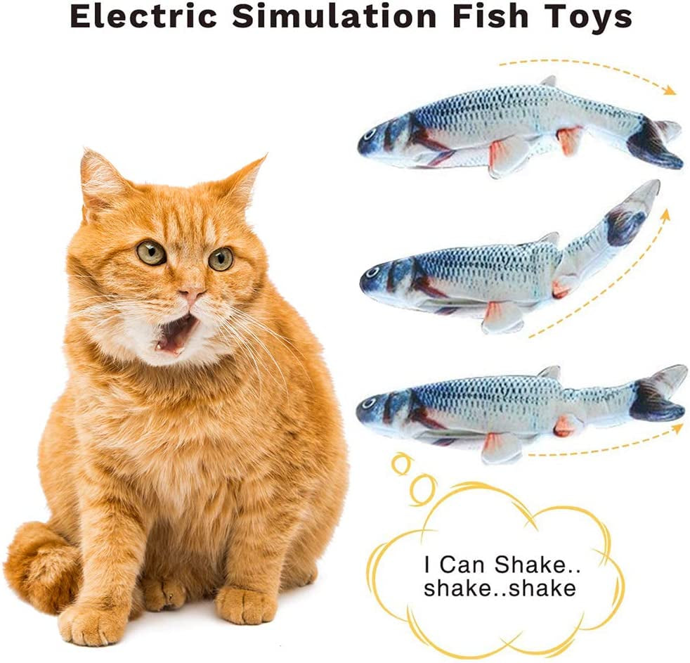 Floppy Fish Cat Toy, Cat Toys for Indoor Cats with Catnip, Interactive Cat Toy for Cat Exercise, Realistic Cat Fish Toy, Motion Kitten Toys